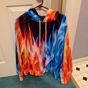 Pullover hoodie.  Never worn. Pet free and smoke free home. Soft silky material.